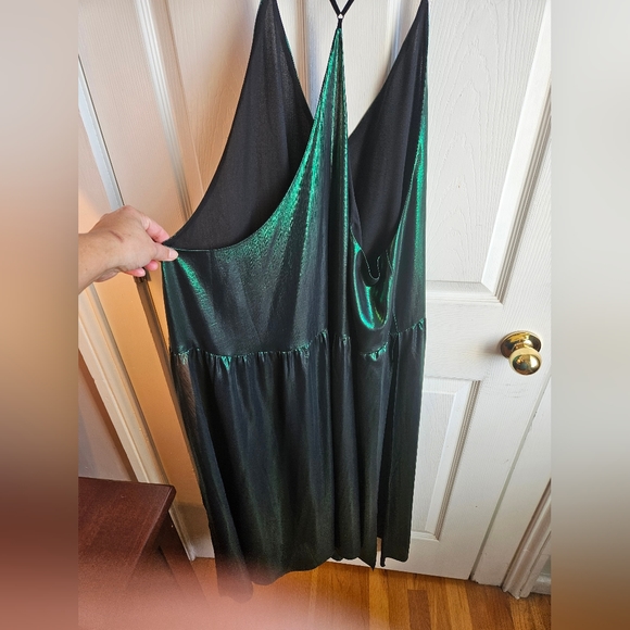 Metallic green/ green ivy Urban Outfitters dress - Picture 2 of 3